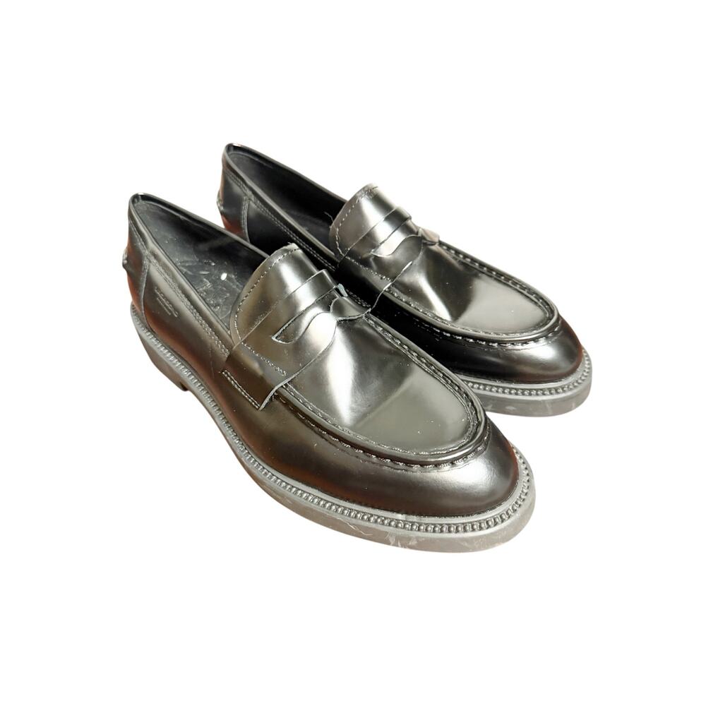 Vagabond Alex Moc Toe Black Leather Classic Office Penny Loafers Womens Size 8.5 - Picture 4 of 10